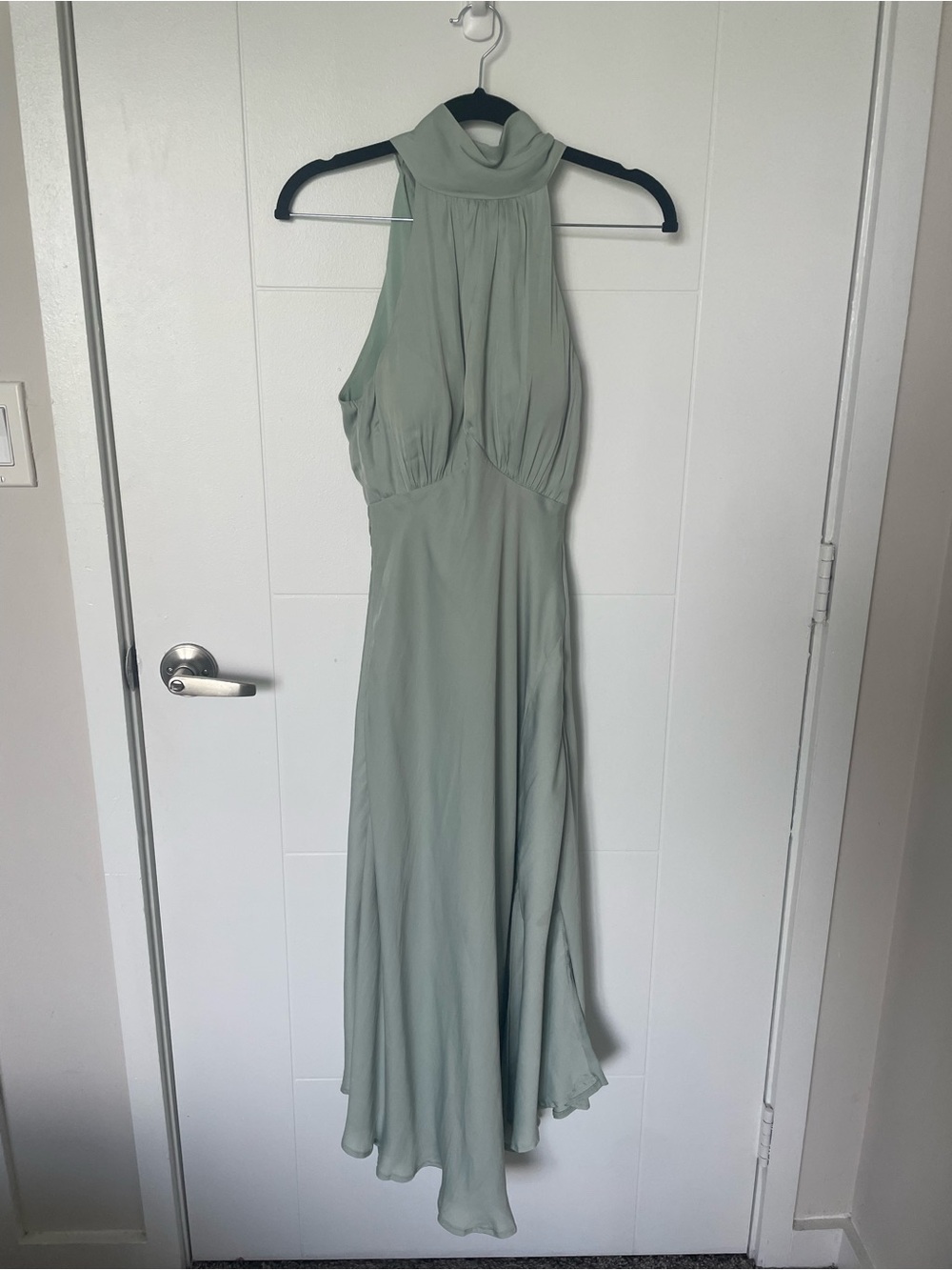 Hello Molly Sage Green High-Neck Maxi Dress